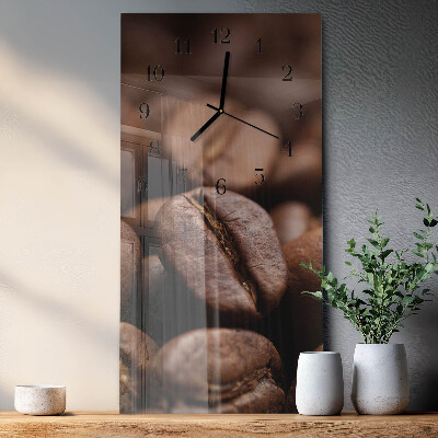 Lodret glas vægur Kaffebønner