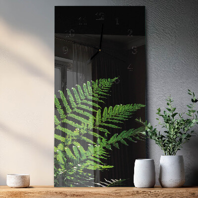 Lodret glas vægur Bregne