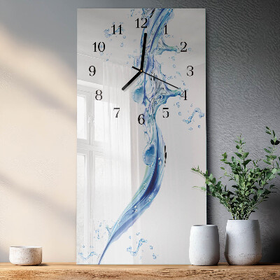 Lodret glas vægur Vand