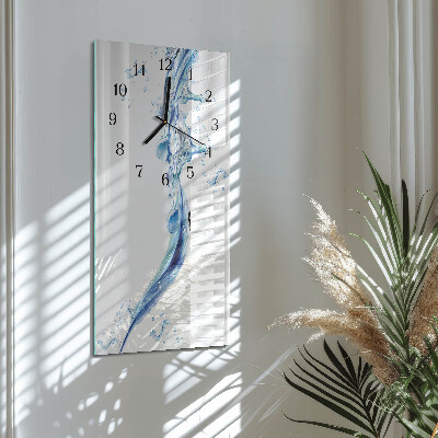 Lodret glas vægur Vand