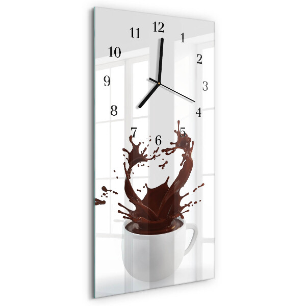 Rektangulært vægur Kaffe