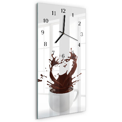 Rektangulært vægur Kaffe