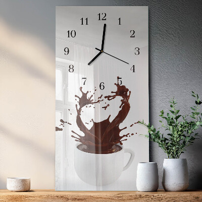 Rektangulært vægur Kaffe