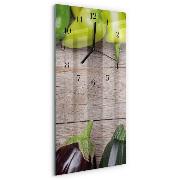Lodret glas vægur Grøntsagsbord