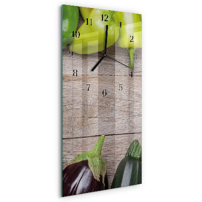 Lodret glas vægur Grøntsagsbord