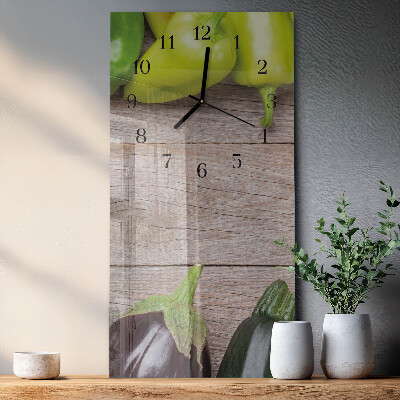 Lodret glas vægur Grøntsagsbord