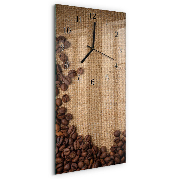 Lodret glas vægur Kaffebønner