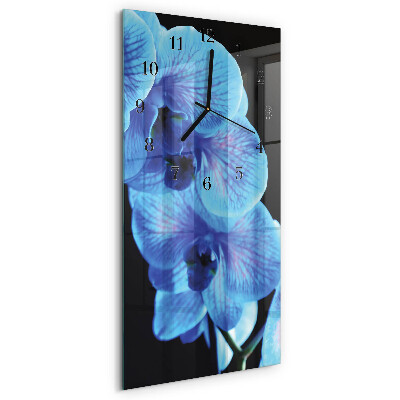 Lodret glas vægur Blomst