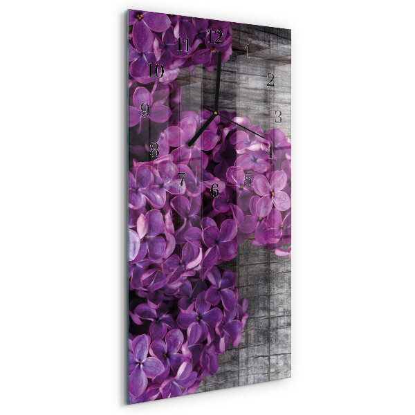 Lodret glas vægur Blomster