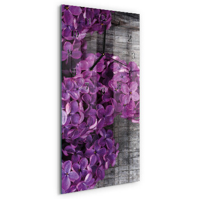 Lodret glas vægur Blomster