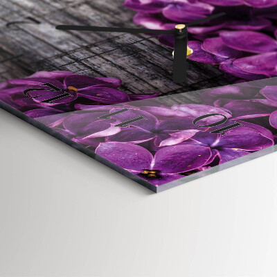 Lodret glas vægur Blomster