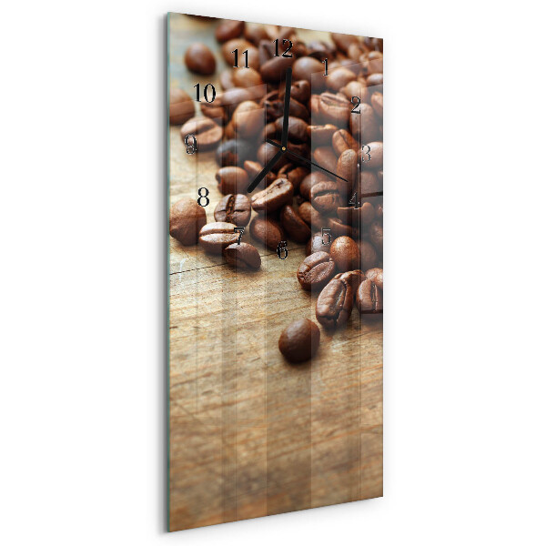 Rektangulært vægur Kaffebønner