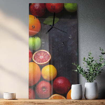 Lodret glas vægur Citrusplante