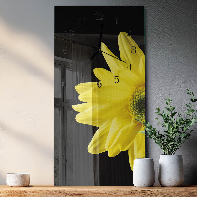 Rektangulært vægur Blomst