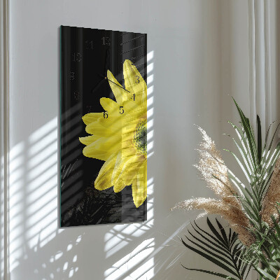Rektangulært vægur Blomst