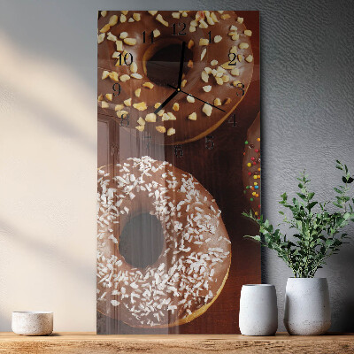 Rektangulært vægur Donuts