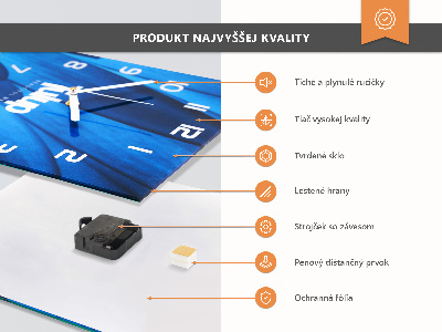 Rektangulært vægur Peber