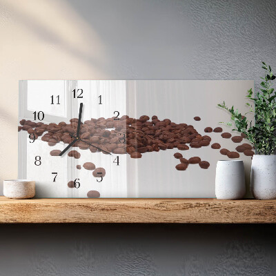 Vandret glas vægur Koffein i bønner