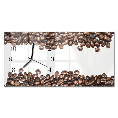 Vandret glas vægur Kaffe råmateriale