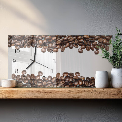 Vandret glas vægur Kaffe råmateriale