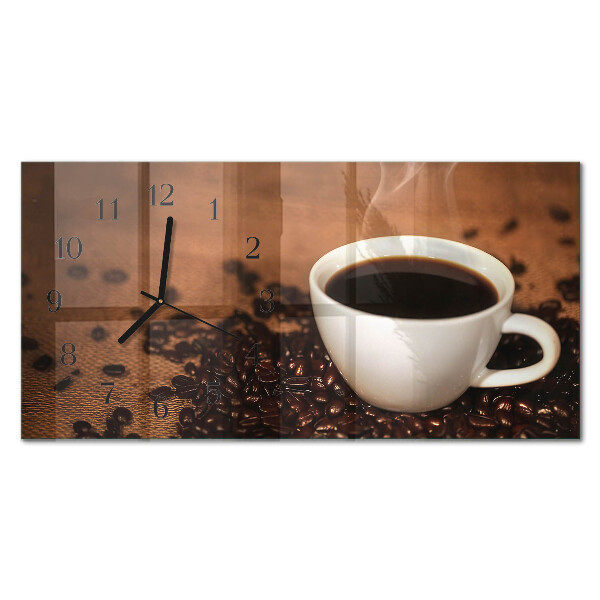 Vandret glas vægur Varm kaffeinfusion