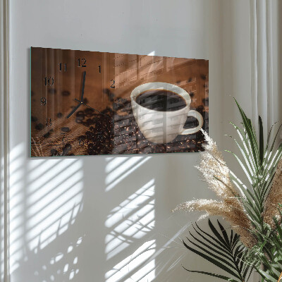 Vandret glas vægur Varm kaffeinfusion