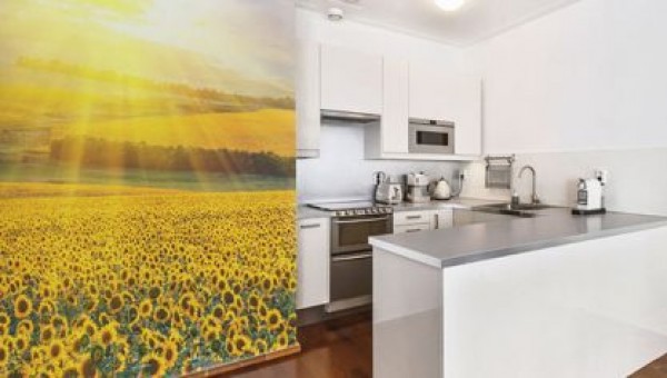 Et lille køkken indrettet med ideer