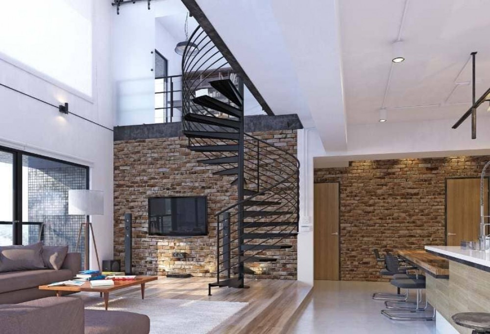 loft stil stue design