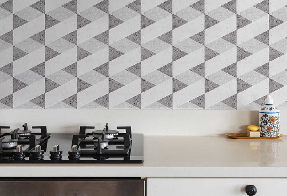 Væggen i køkkenet uden renovering