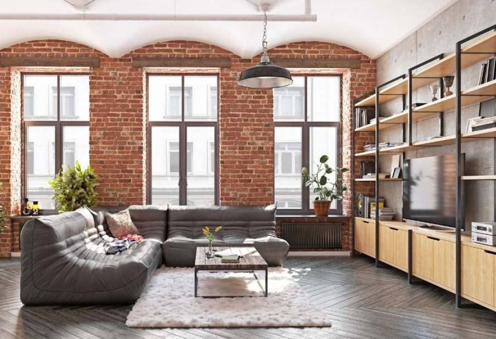 Stue i loftstil