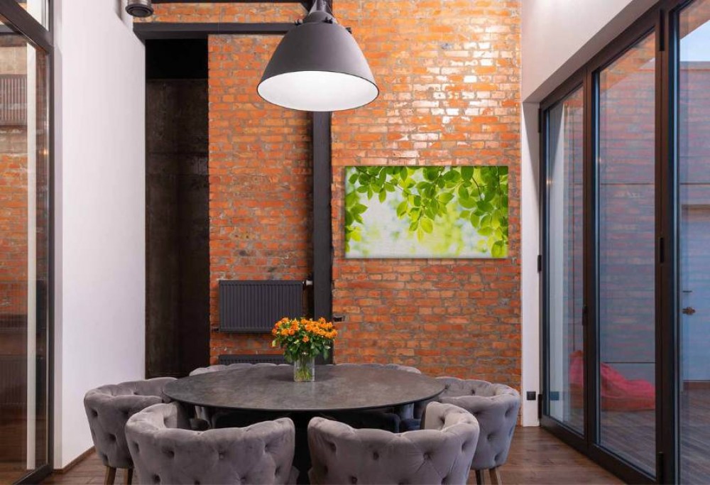 malerier i boho-loft stil